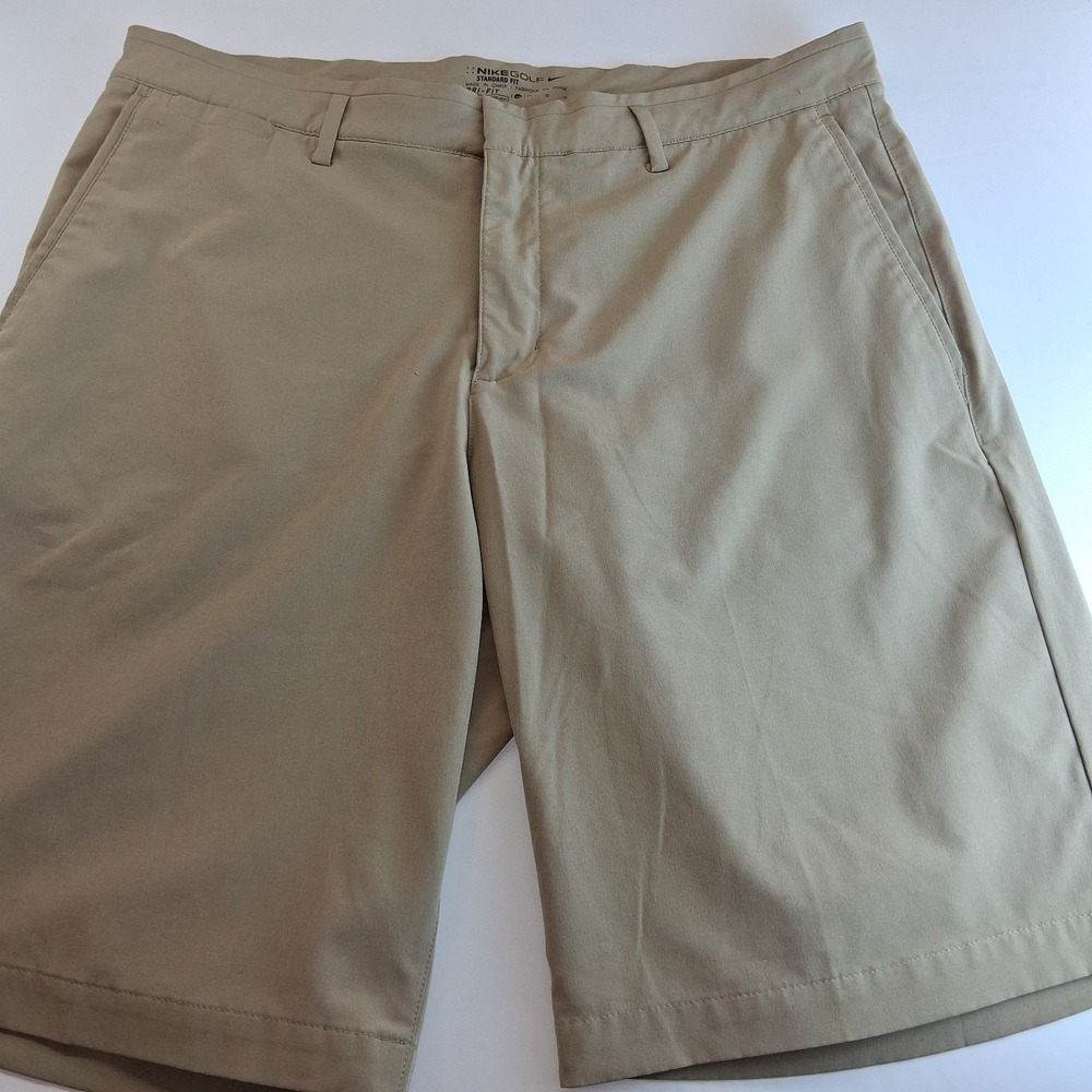 Nike Golf Tour Performance Shorts Mens W34 L10 Beige Hiking Outdoors Dri Fit